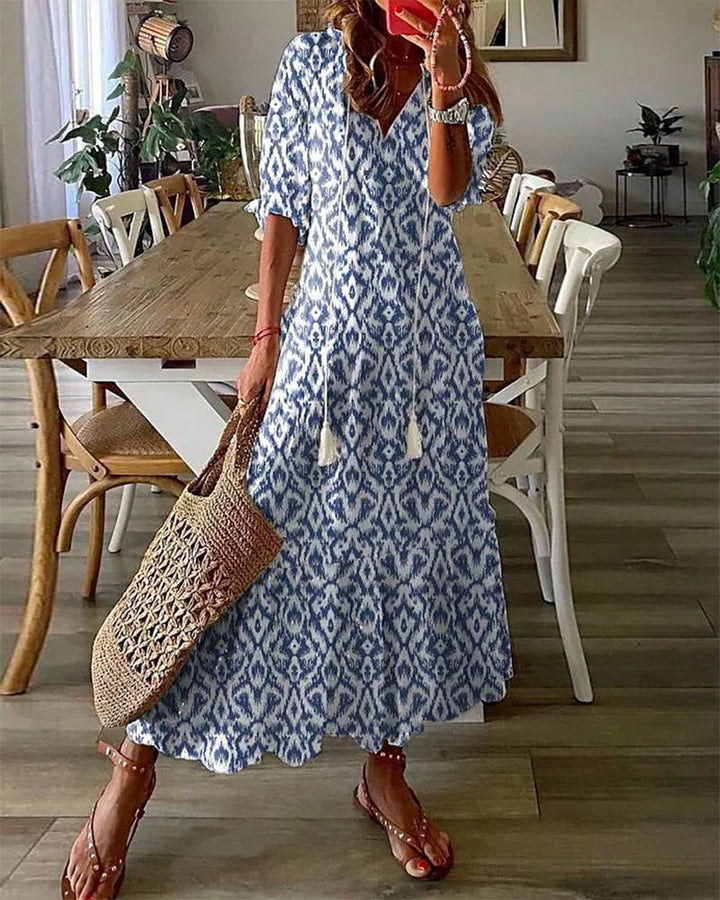 Elise   | Boho Dress with Belly Coverage