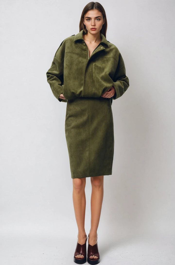 Sofia Suede Jacket | Green