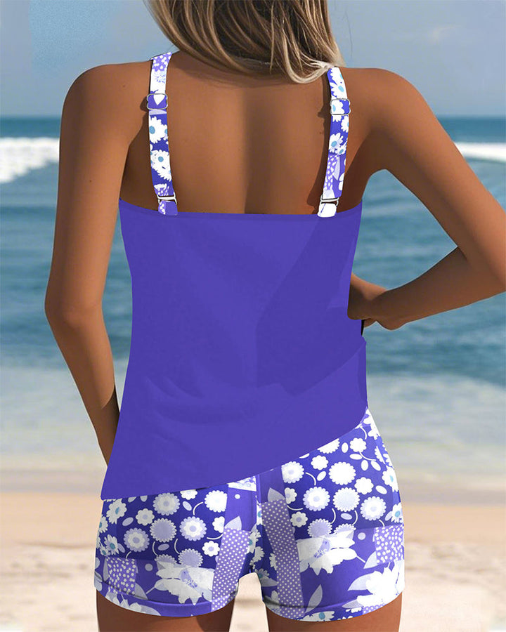 SABRINA | Two-piece swimsuit with a relaxed fit and floral beach style