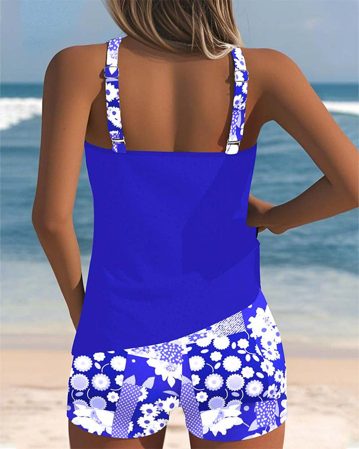 SABRINA | Two-piece swimsuit with a relaxed fit and floral beach style