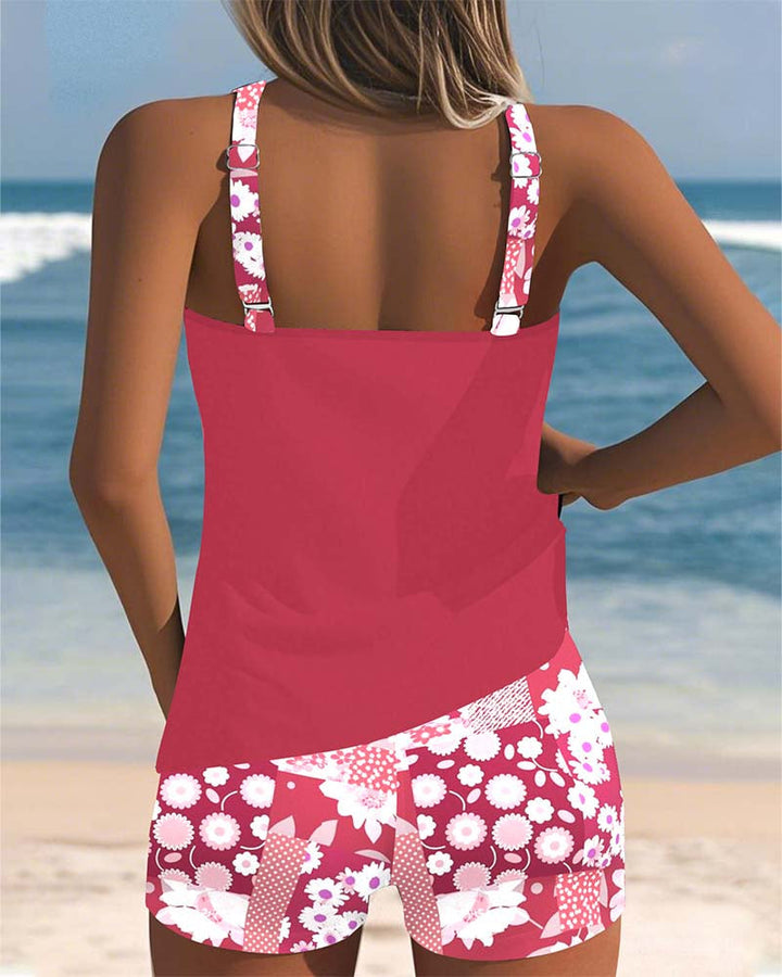 SABRINA | Two-piece swimsuit with a relaxed fit and floral beach style