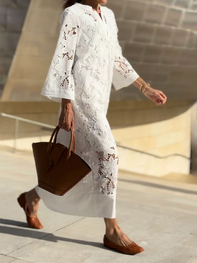 Nanna   | Blonde Maxi Dress