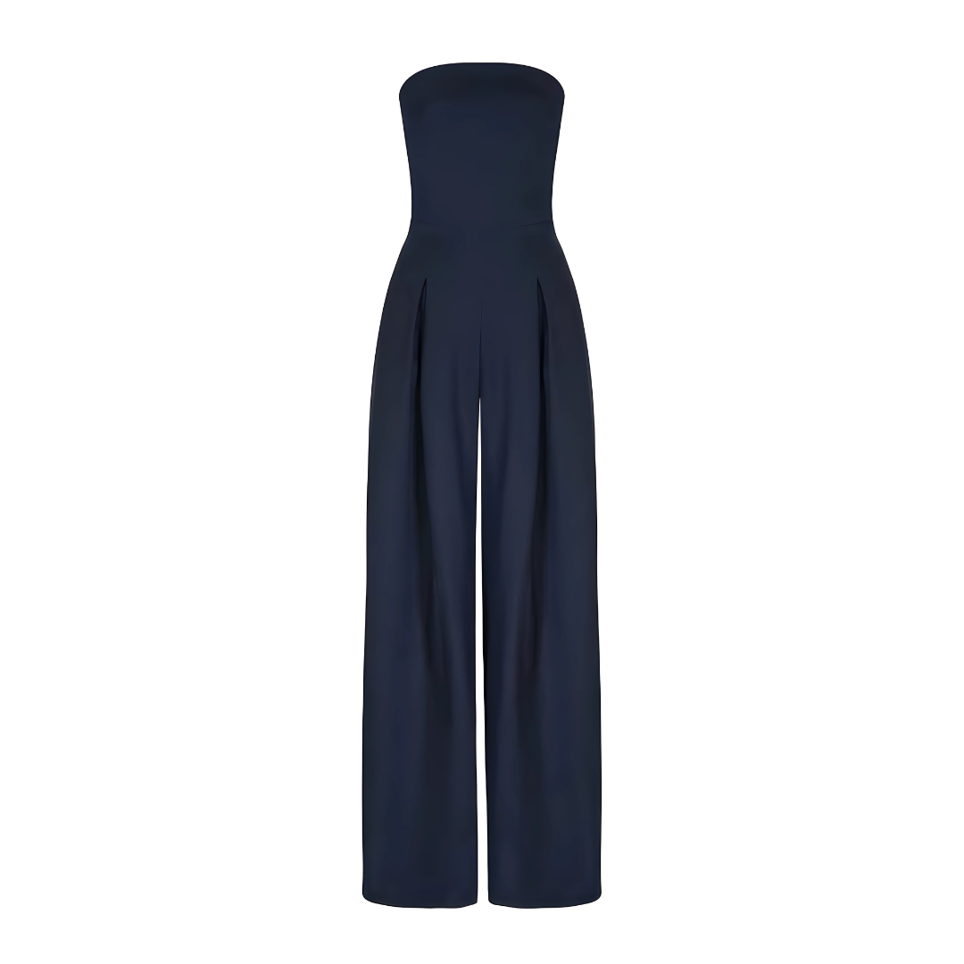 Alessia | Elegant Strapless Wide-Leg Jumpsuit