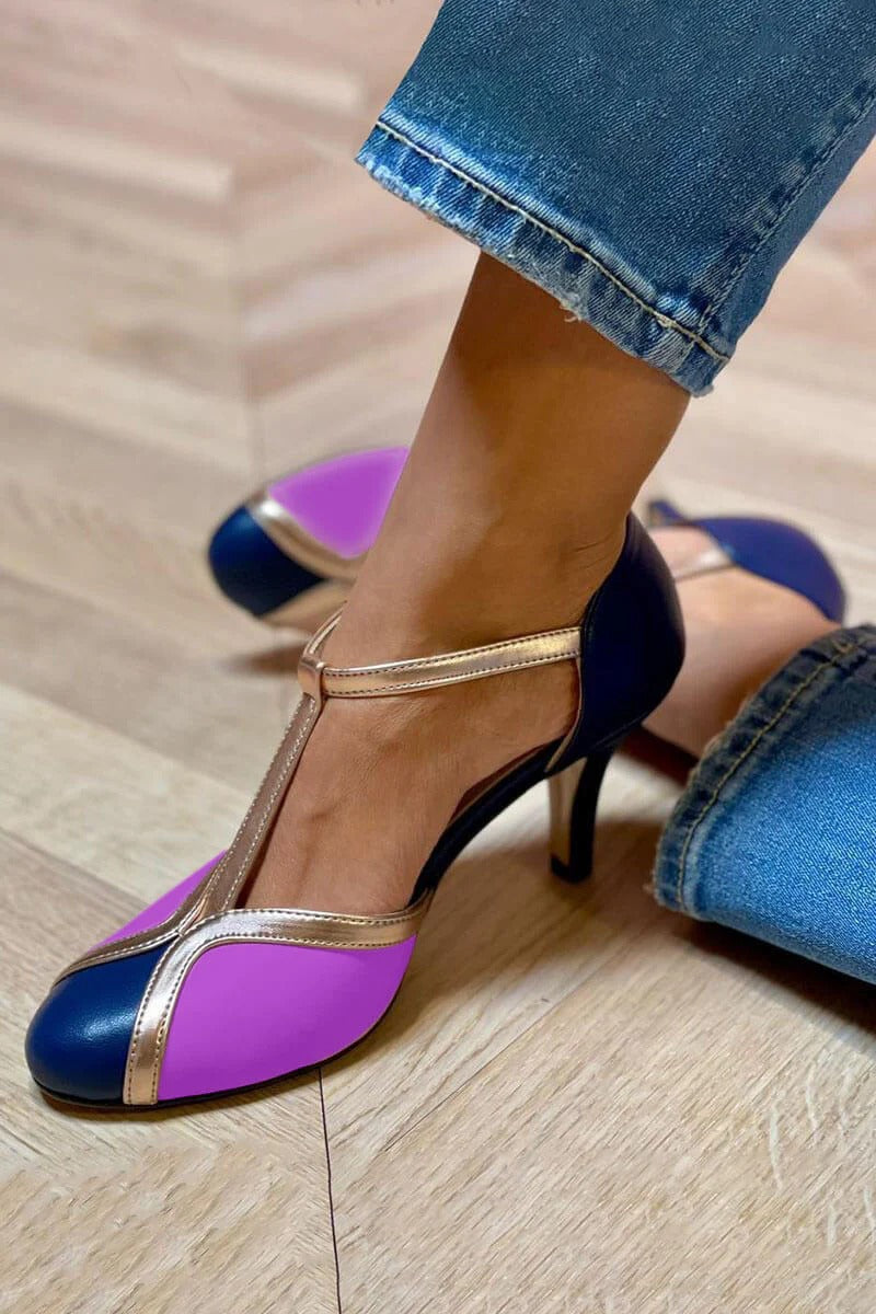 Alessia  | Colorful High Heels with T-Strap