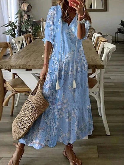Elise   | Boho Dress with Belly Coverage